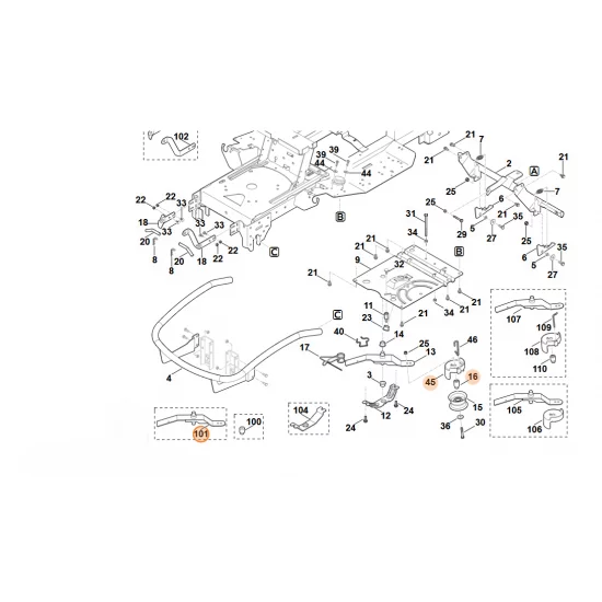 Stihl  ramię napinające kompl. 6170 760 0890
